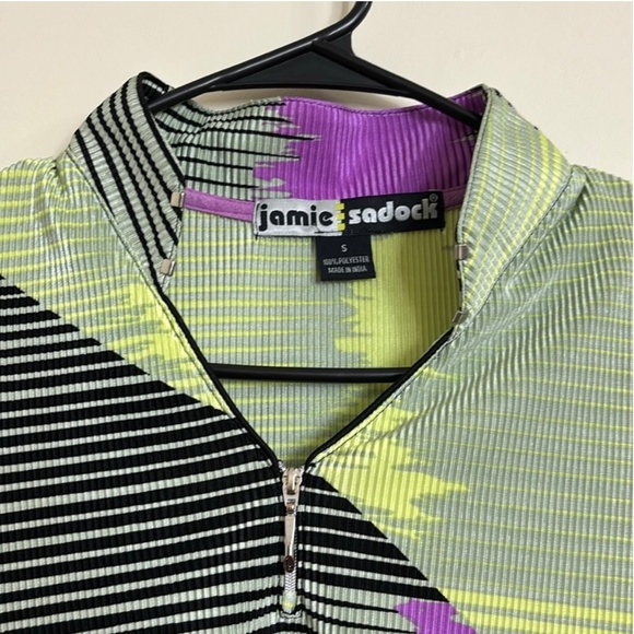 Jaime Sadock Short Sleeve V-Neck Top - Sage - Size Small - Picture 4 of 5